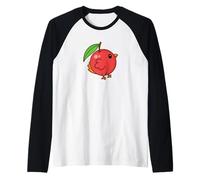 Cherry Chick Cute Fruit Animal Pun Art | Sweet Spring Vibes Raglan Baseball Tee