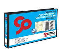 Cherry Confidential Visitor Sign in Ring Binder with 50 A4 Duplicate Sets