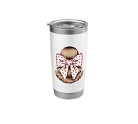Cherry Coquette Bow Red Cherry Pattern Stainless Steel Insulated Tumbler
