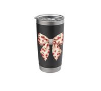 Cherry Coquette Bow Red Cherry Pattern Stainless Steel Insulated Tumbler