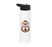 Cherry Coquette Bow Red Cherry Pattern Stainless Steel Insulated Water Bottle
