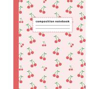 Cherry Coquette Composition Notebook - College Ruled | 110 Pages | 7.5 x 9.25 inches - Chic Aesthetic Journal for Students, Teens, Kids, Girls - Perfect for Work, School, Notes, Daily Writing