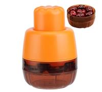 Cherry Core Remover Tool | 7-Hole Push Type Cherry Pitter | Multi-Fruit Corer Tool for Cherries, Dates, Grapes, OliIves & Hawthorn, Heavy Duty Stainless Steel Kitchen Gadget with Easy-Clean Design