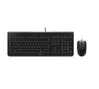CHERRY DC 2000, Wired Desktop Set, Italian Layout (QWERTY), Plug & Play via 1 USB Port, Flat Design, Symmetrical Mouse, Black