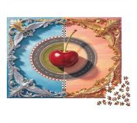 Cherry Decorative Art 1000 Piece Jigsaw Puzzle Paper for Adults Dual Tone Pattern Puzzle Game for Family Relaxation Focus Gift 52x38cm/1000pcs