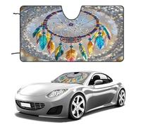 Cherry Dream Catcher Car Windshield Sun Shade Thickened Automotive Glass Sunshade Foldable Sun Shade Keeps Your Vehicle Cool Universal Windshield Cover for Car Trucks SUV