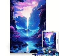 Cherry Dreams Neon Peaks 1000 Piece Jigsaws for Adults Puzzle Boost Memory Leisure Escape Quality Cut Heartfelt Gift (38x26cm)