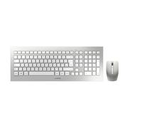 CHERRY DW 8000 keyboard Mouse included Universal RF Wireless QWERTY Spanish Silver, White