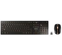 CHERRY DW 9000 SLIM, Wireless Desktop Set, EU Layout (QWERTY), Bluetooth & 2.4 GHz RF, Quiet Keys, Rechargeable, Bronze/Black