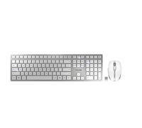 CHERRY DW 9100 SLIM keyboard RF Wireless + Bluetooth QWERTY US English Silver