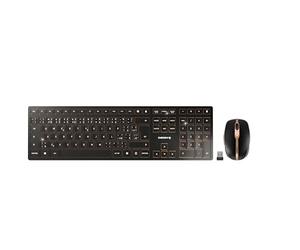 CHERRY DW 9100 SLIM, Wireless Desktop Set, Czech/Slovak Layout (QWERTZ/QWERTY), Bluetooth & 2.4 GHz RF, Rechargeable, Bronze/Black