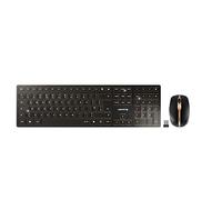 CHERRY DW 9100 SLIM, Wireless Desktop Set, Italian Layout (QWERTY), Bluetooth & 2.4 GHz RF, Quiet Keys, Rechargeable, Bronze/Black