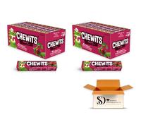 Cherry Flavour Chewy Chewits Sweets Bulk Box - 40 Sticks (Pack Of 2)| Made with Real Fruit Juice | Vegetarian | No Artificial Colours | Classic British Candy