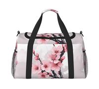 Cherry Floral Print Womens Sports Bags Travel Bag -Duffel Bags for Men,Small Medium Weekender Overnight Bags for Women,Sport Gym Bag