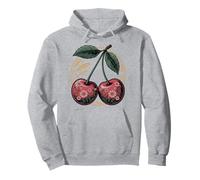 Cherry Floral Retro Botanical Fruit Cherry Pullover Hoodie