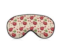 Cherry Flower Heart Sleep Mask Soft Eye Mask Eye Cover Eyeshade Blindfold with Adjustable Strap