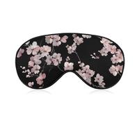 Cherry Flowers Blossoming Soft Sleep Masks for Men Women Silk Eye Mask with Adjustable Strap Comfortable Blindfold Eyeshade