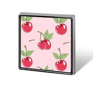 Cherry Fruit Button Pins Square Badge Personalized Button Brooch Lapel Pins for Women Men Gifts