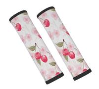 Cherry Fruit Cherry blossoms Seat Belt Pads for Car 2 Pack Soft Neoprene Seatbelt Cover Shoulder Pad Neck Cushion Protector Universal Fit for Car Backpack Travel Comfort