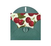 Cherry fruit Greeting Cards Blank Note Cards with Envelopes Happy Birthday Card Thank You Card Wedding Party Invitation Cards for All Occasions 4x6 Inch
