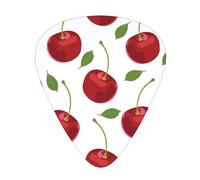 Cherry Fruit Guitar Plectrums, 12 Pcs Lightweight Guitar Plectrums, 0.46mm/0.71mm/0.96mm Thickness For Acoustic Guitar Acoustic Electric Guitar Ukulele Bass