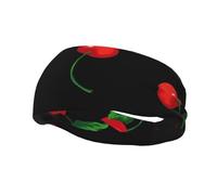 Cherry Fruit PatternHair Bands for Men Woman Headband Running Headband Sweat Wicking Gym