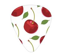 Cherry fruit Printed Triangle Guitar Picks 12 Pcs Novelty Guitar Plectrums for Bass, Electric, Acoustic Guitar