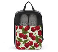 Cherry Fruit Shoe Bag Travel Shoe Organizer Water-Resistant Shoe Pouch with Zipper Sneaker Dust Bag, gray, One Size, Modern