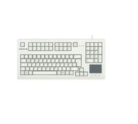 CHERRY G80-11900, Compact Mechanical Keyboard with Numpad, Touchpad & 2 Mouse Buttons, German Layout (QWERTZ), USB Connection, MX BLACK Switches, Light Grey
