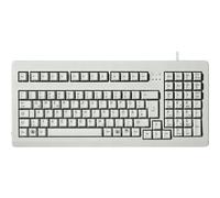CHERRY G80-1800, Compact Mechanical Keyboard for Industrial Applications, UK Layout (QWERTY), Wired (USB & PS/2), MX BLACK Switches, Light Grey