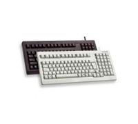 CHERRY G80-1800, Compact Mechanical Keyboard for Industrial Applications, UK Layout (QWERTY), Wired (USB & PS/2), MX BLACK Switches, Light Grey