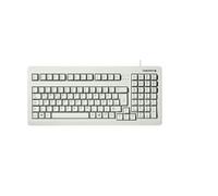 CHERRY G80-1800, Compact Mechanical Keyboard for Industrial Applications, UK Layout (QWERTY), Wired (USB & PS/2), MX BLACK Switches, Light Grey