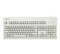 CHERRY G80-3000, Wired Mechanical Keyboard, UK Layout (QWERTY), USB-Connection, Robust, Programmable Keys, MX BLACK Switches, Light Grey