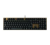 CHERRY KC 200 MX, Mechanical Office Keyboard with Anodised Metal Plate, German Layout (QWERTZ), Wired, MX2A BROWN SWITCHES, Bronze/Black