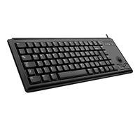 CHERRY G84-4400, Compact Keyboard with Trackball, EU-Layout (QWERTY), Wired (USB-Connection), 2 Mouse Keys, Mechanical CHERRY ML Switches, Black