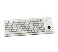 CHERRY G84-4400, Compact Keyboard with Trackball, German Layout (QWERTZ), Wired (USB-Connection), 2 Mouse Keys, Mechanical CHERRY ML Switches, Grey