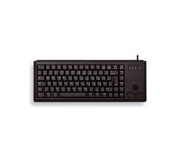 CHERRY G84-4400, Compact Keyboard with Built-in Trackball, UK-Layout (QWERTY), Wired (PS/2-Connection), 2 Mouse Keys, Mechanical CHERRY ML Switches, Black