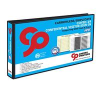 Cherry GDPR Compliant Confidential Visitor Sign in for Track and Trace Duplicate A4 50 Sets with Binder