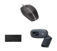CHERRY Gentix Corded Stream Keyboard & Logitech C270 HD Webcam