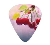 Cherry Guitar Plectrums, 12 Pcs Lightweight Guitar Plectrums, 0.46mm/0.71mm/0.96mm Thickness For Acoustic Guitar Acoustic Electric Guitar Ukulele Bass