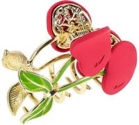 Cherry Hair Claw Clips for Sweet, Made of Durable Alloy -Ideal for various styles: for creating both updos and ponytails (Watermelon Red -Construction: made from durable materials that resist...