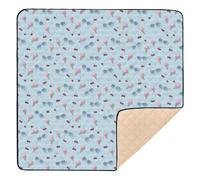 Cherry Ice Cream Glasses Art Cute Foldable Baby Play Mat for Indoor Outdoor Washable Activity Gym Mat for Baby Kids Toddlers Infants, 50'' x 50''