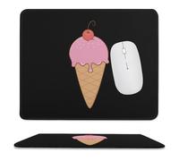 Cherry Ice Cream Mouse Pad Waterproof Ultra-Thin Non-Slip Rubber Base Square Mouse Mat Gaming Mousepad 9.8"x11.8"