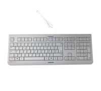 CHERRY KC 1000, Wired Keyboard, French Layout (AZERTY), Plug & Play via USB Port, Flat Design, Whisper-Quiet Keystrokes, White-Grey