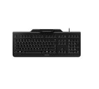 CHERRY KC 1000 SC, Wired Security Keyboard with Integrated Card Reader, EU Layout (QWERTY), Plug & Play (USB-A), Flat Design, Black