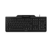CHERRY KC 1000 SC, Wired Security Keyboard with Integrated Card Reader, Spanish Layout (QWERTY), Plug & Play (USB-A), Flat Design, Black