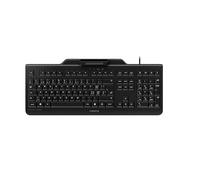 CHERRY KC 1000 SC, Wired Security Keyboard with Integrated Card Reader, Swiss Layout (QWERTZ), Plug & Play (USB-A), Flat Design, Black