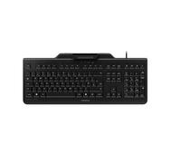 CHERRY KC 1000 SC, Wired Security Keyboard with Integrated Card Reader, UK Layout (QWERTY), Plug & Play (USB-A), Flat Design, Black
