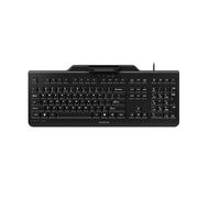 CHERRY KC 1000 SC, Wired Security Keyboard with Integrated Card Reader, US Layout (QWERTY), Plug & Play (USB-A), Flat Design, Black
