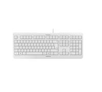 CHERRY KC 1000, Wired Keyboard, German Layout (QWERTZ), Plug & Play via USB Port, Flat Design, Whisper-Quiet Keystrokes, White-Grey
